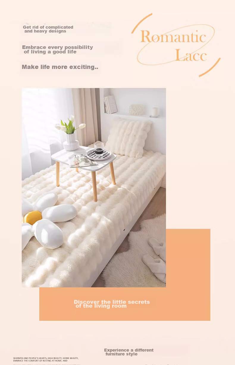 AVIVI Plush Non-Slip Sofa Cushion Cover Slipcover Four Seasons Universal Armrest Backrest Towel 90*90 Bubble Pattern 7