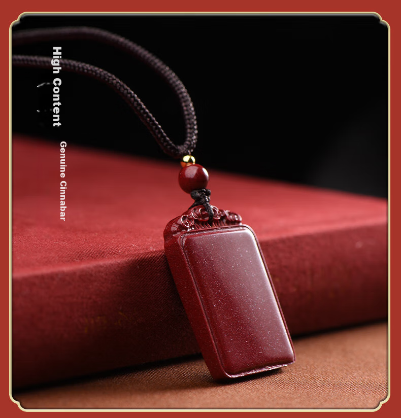 Cilingge Cinnabar Pendant, Peace And Safety Amulet, Necklace for Men And Women, Purple Gold Sand, Year of The Horse Zodiac Charm, Protective Amulet, Necklace Gift 20