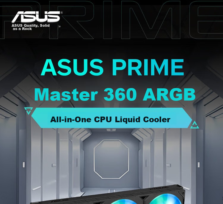 ASUS ROG Master II 360 ARGB LCD All-in-One Liquid Cooler 3.95-inch Display/Pre-installed High-Performance Fans/Exclusive Screen Controls 2