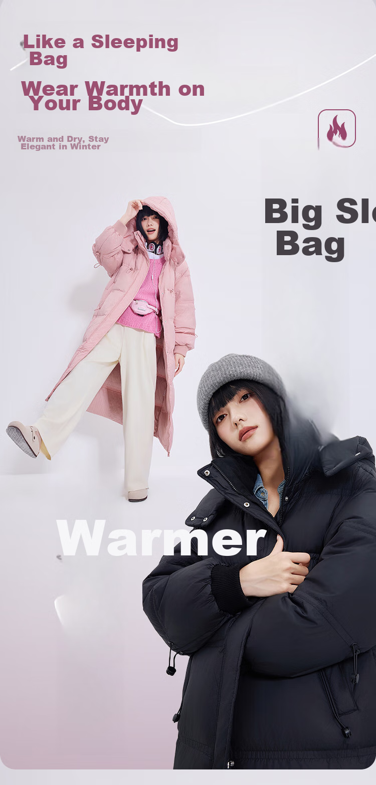 JD Original down Jacket, Spring And Autumn Casual Women's Style, 90% Down, Mid-Length, Comfortable, Versatile, Windproof, Warm Coat, Black, Size L 10