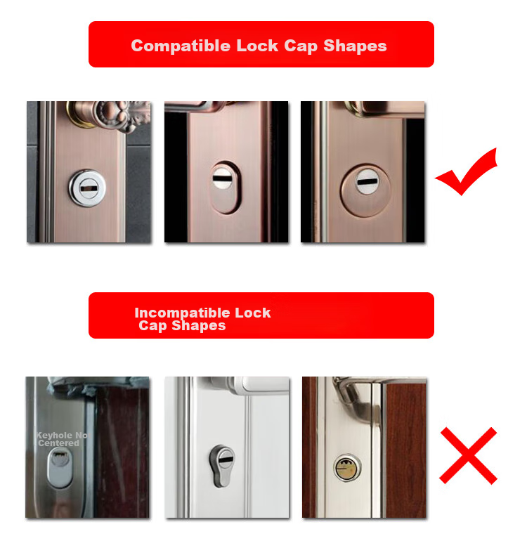 Aoben Door Handle, Anti-Theft Door Lock Entrance Door Handle 015 Red Antique 3.5mm Thickened Version (Without Lock Body Or Cylinder) 13