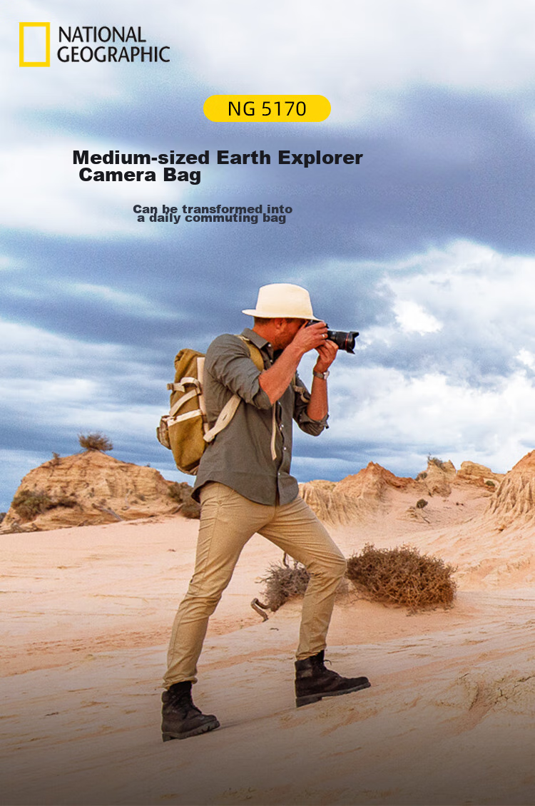 National Geographic NG 5170 DSLR And Mirrorless Camera Professional Photography Bag Medium-Sized Backpack Earth Explorer Series Travel Multifunctional Portable 1