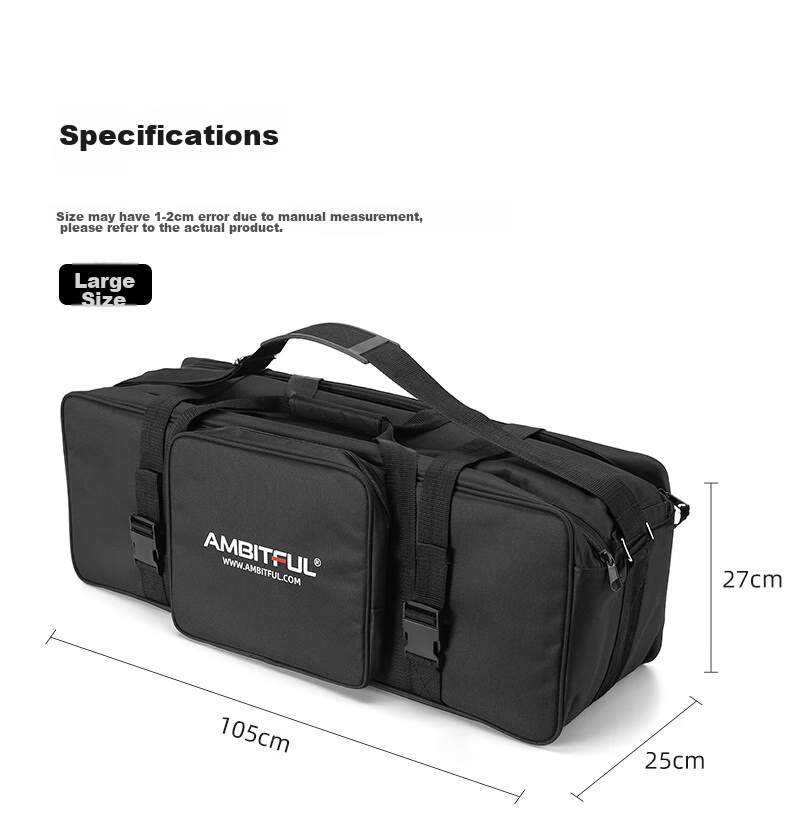 AMBITFUL 105cm Photography Kit Bag, Tripod Bag, Flash Kit Box, Large Medium Small Portable Storage Bag, Thickened Handbag, Light Stand Bag, Outdoor Portable Case 2