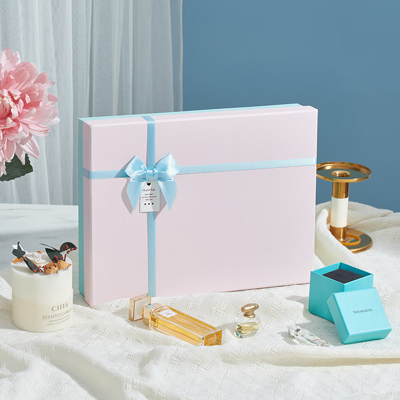 Ouliwen Gift Box, Large Size, Elegant Feel, Birthday Present, Holiday Student Stationery Storage Gift Box, Empty Box for Storage, Cardboard Box, 31cm*23.5cm*6cm, Pink