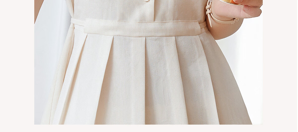 Chushen Summer Short-Sleeve Dress for Women, Fashionable Design V-Neck Waist-Cinching Slimming French-Style Dress S141Q1214 5