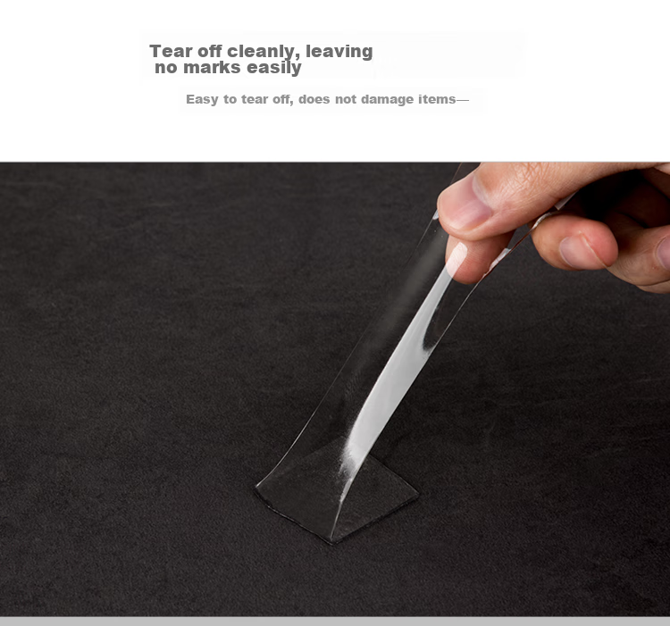 GuangBo Windproof Nano Double-Sided Tape, Leaves No Trace, 1mm Thickened, Transparent Poster, Strong Adhesive Film, High-Adhesion for Home And Car Use, 30*35mm/40 Pieces S45155 9