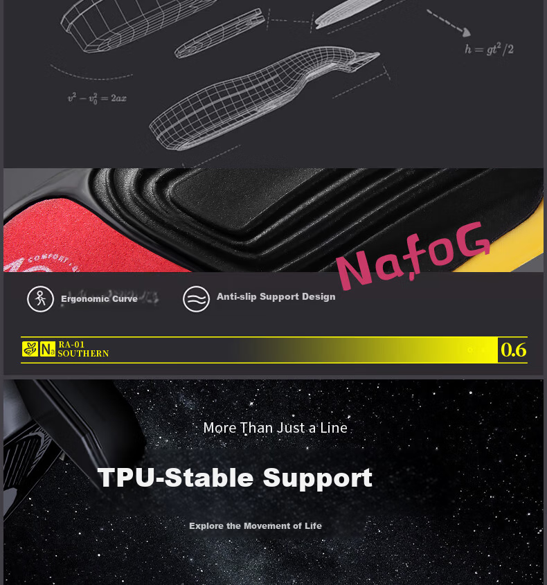RENBEN Sports Insoles for Men, Soft And Elastic Shock-Absorbing, Long-Standing, Military Training, Running, Basketball, 6128, 2 Pairs, Black, Size 43-44 6