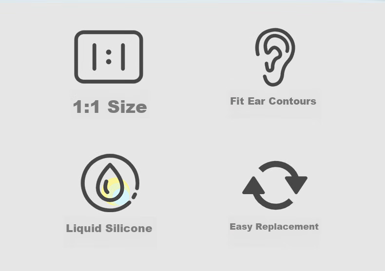 Masentek ES23 Earphone Tips, Compatible with Huawei Freelace Active Edition, Honor X Sport PRO, AM66 Bluetooth Earphones, HUAWEI Silicone Tips Accessories, Black Small 2
