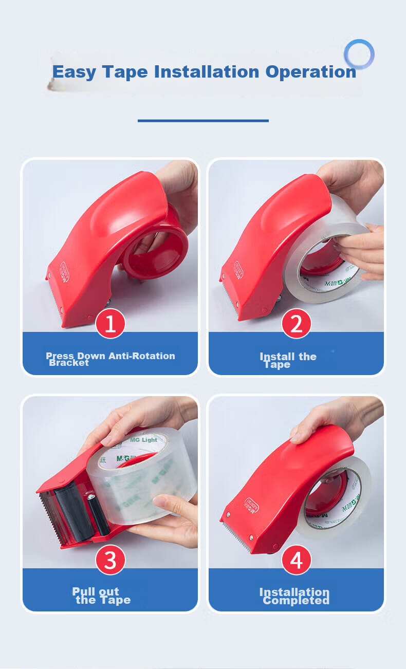 M&G Stationery, 60mm Box Sealer And Packaging Machine, Tape Base, Tape Cutter, Single Pack, Office Supplies, Random Color, AJD97367 9