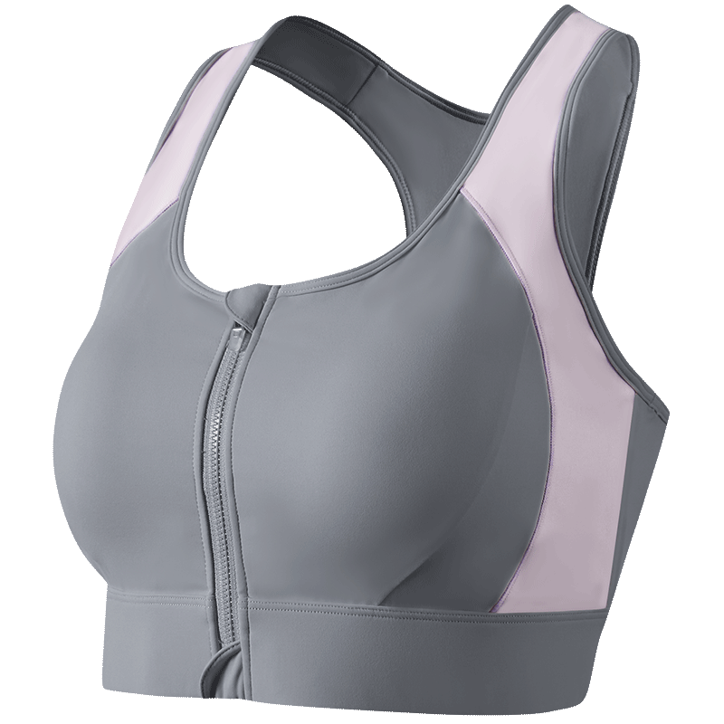 361° Plus Size Sports Vest Shockproof Anti-Sag Front Zipper Yoga Bra Fitness Plus Size Women's Sportswear