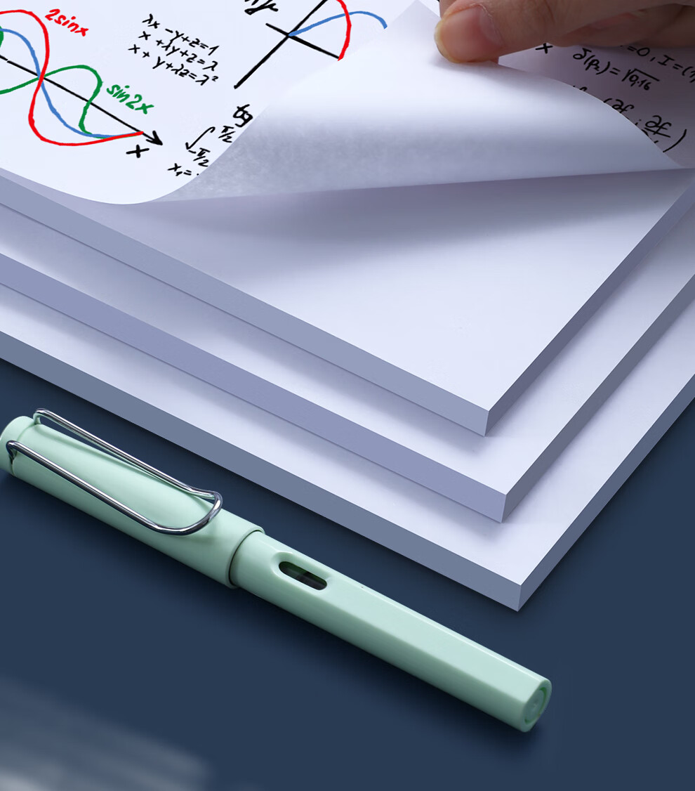 [Lowest Price Online] Faramon (Faramon) 10 Packs of Blank Draft Paper, Student Calculation Notebook, 1000 Sheets, College Student Exam Preparation Thick White Paper Draft Notebook, Stationery Book, High School Student Learning Essential 7