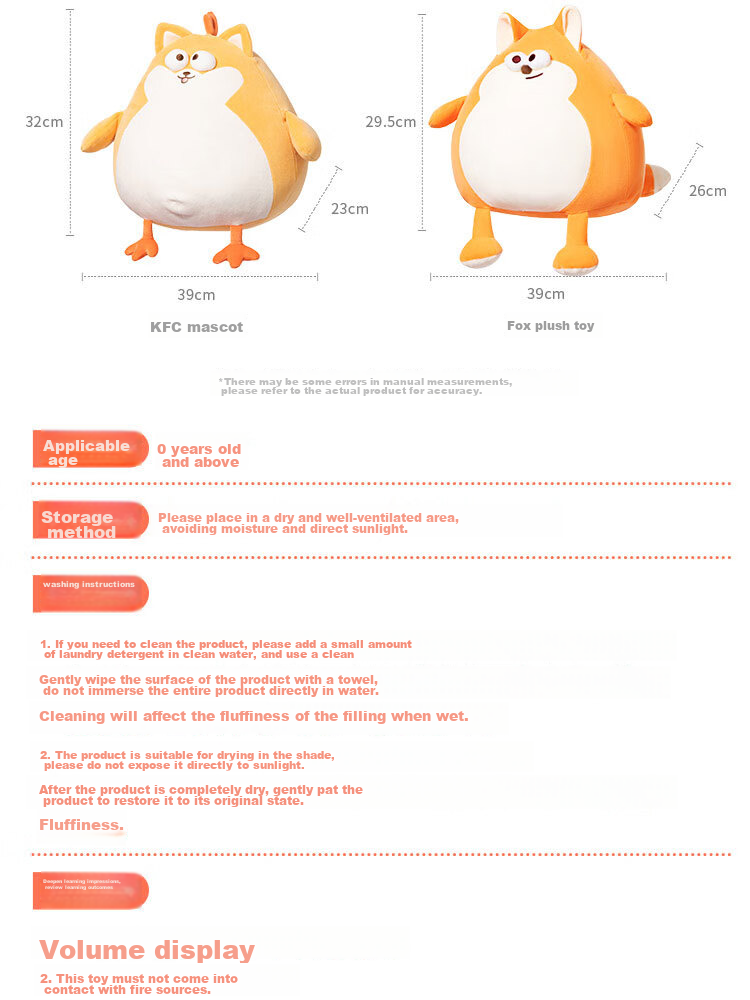 MINISO Dundun Chicken Plush Toy, Chicken Leg Stuffed Animal, Dundle Chicken Plush Toy Pillow, Birthday Gift for Girls, Cute And Adorable Present 11