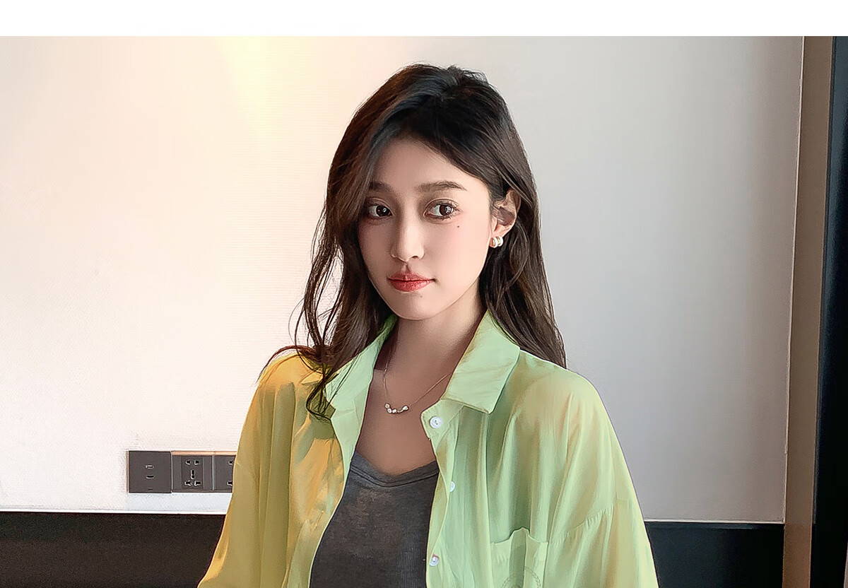 Halo Queen Long Sleeve Shirt Women Spring Autumn Mint Mambo Loose Premium Thin Jacket H13QC2955 18