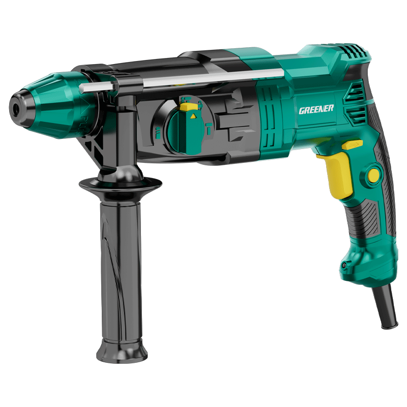 GREENER Lightweight Electric Hammer Impact Drill, 800W Electric Pick Three-In Drill, Small High-Power Household Wall Drilling And Concrete Drilling