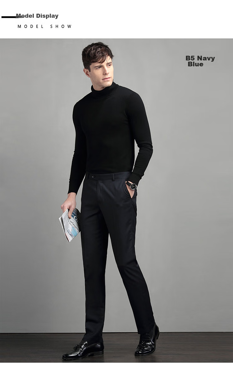 Hodo [Wrinkle-Free Draping] Men's Refined Casual Comfortable Stretch Pants, Easy-Care 7