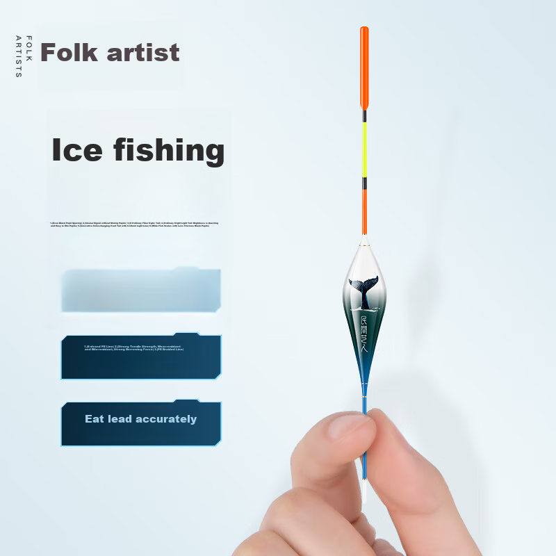 Minjianyiren Shallow Water Float Short Float Winter Fishing Shallow Bank Grass Cave Stream Ice Fishing Float Crucian Carp Baitiao Wild Fishing Bold Eye-catching Float