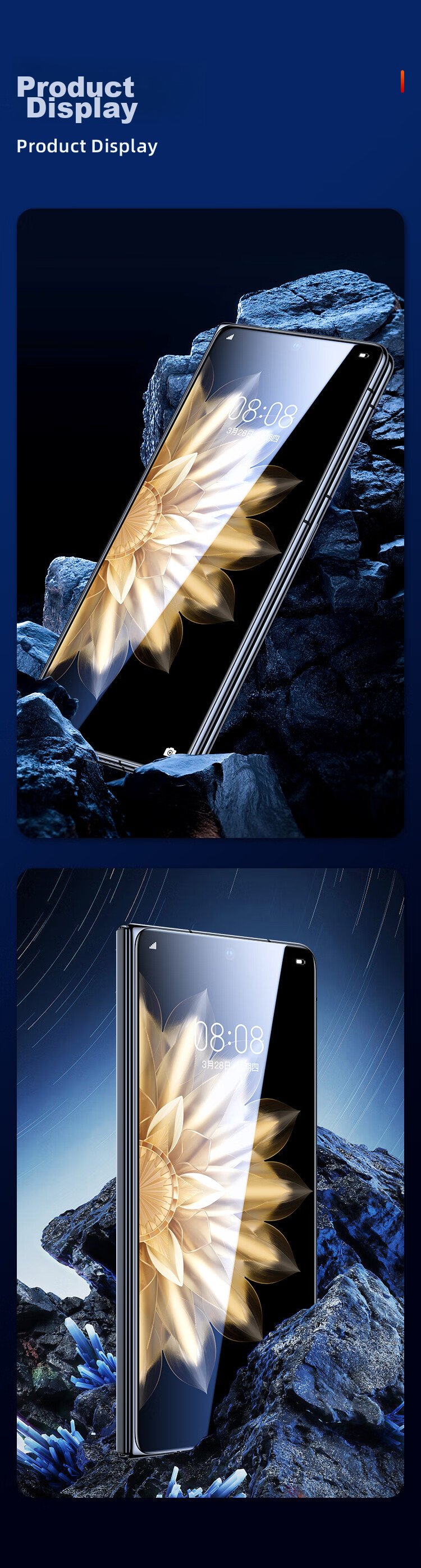 BIAZE Tempered Glass Screen Protector for Honor Magic V2, MagicV2 Outer Screen Film, Foldable Phone Protective Film, Anti-Scratch Wear-Resistant HD Full Screen Glass Protective Front Film JM819 11