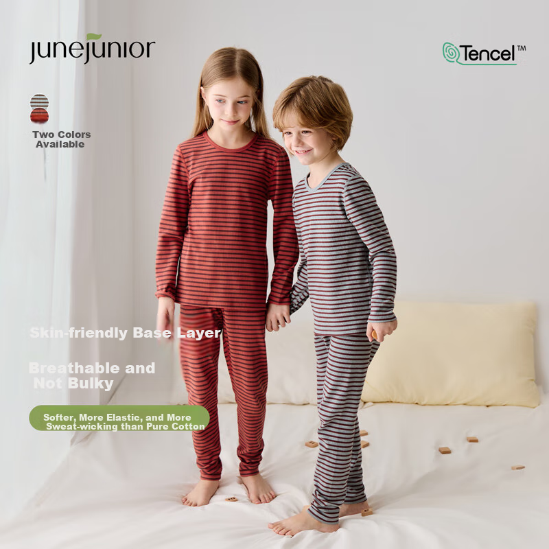 Junejunior [Under Babylove Brand], Children's Home Wear Set, Spring And Autumn, Boys And Girls Modal Underwear, Air Conditioning Clothing