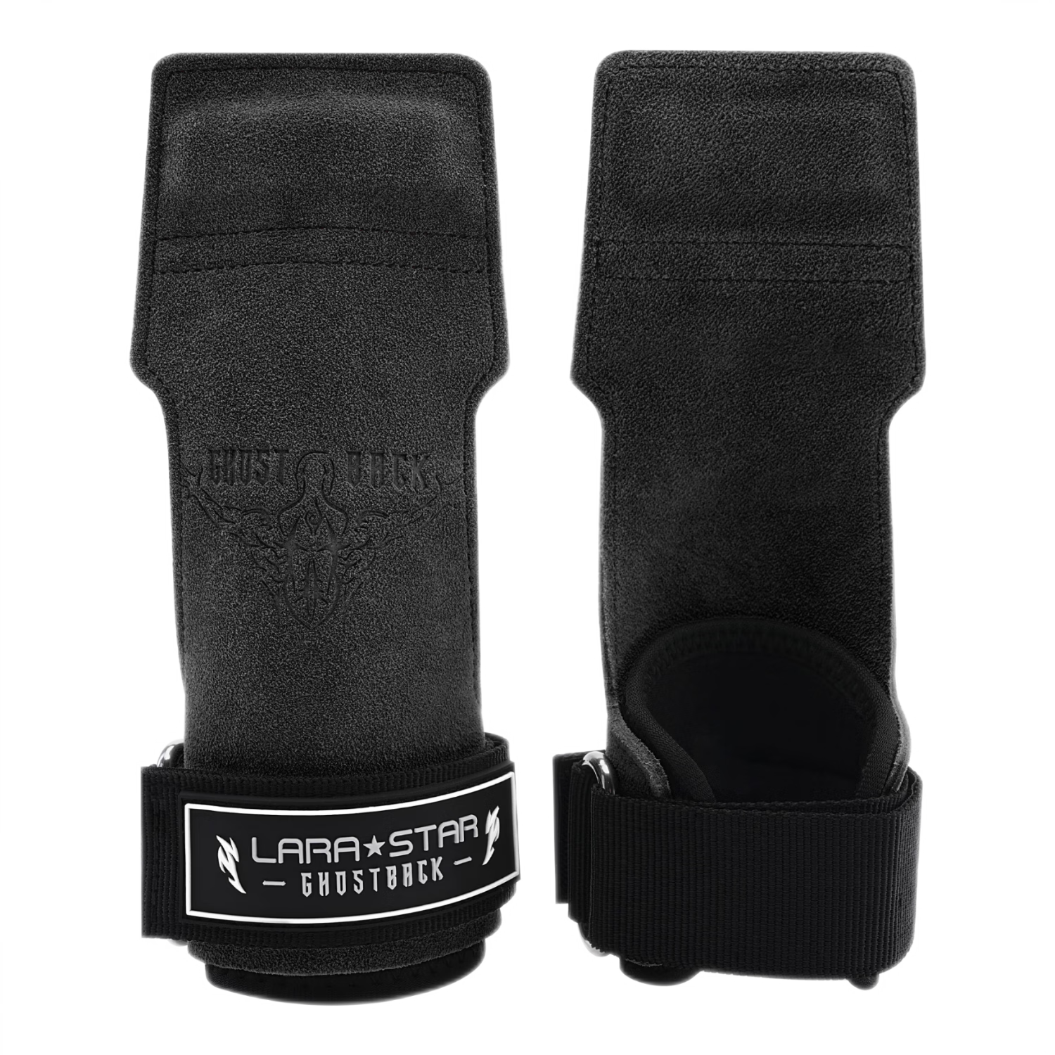 LARASTAR Resistance Band, Grip Strengthener, Fitness Gloves, Pull-Up Assist, Deadlift Support, Palm And Wrist Protection for Men And Women, Auxiliary, Black