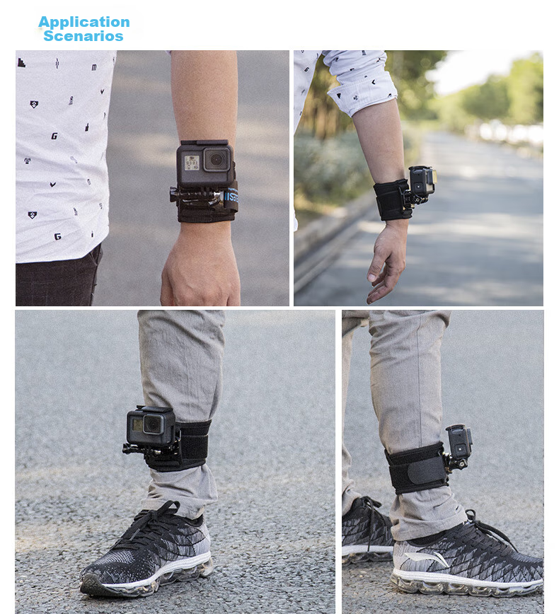 TELESIN Compatible Wrist Strap for GoPro, DJI Action 4/3 Wristband, Insta360 Action Camera Wrist Mount, Handheld Stabilizer for Shooting 6