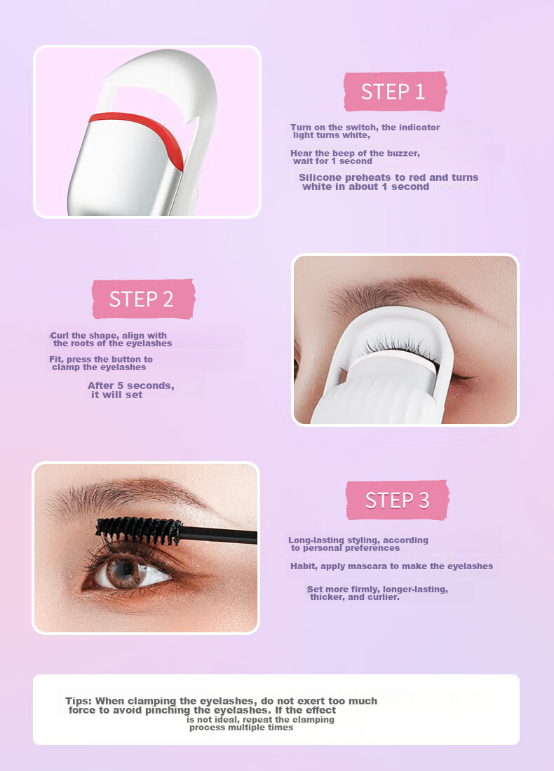 CENCI Electric Eyelash Curler, Fourth Generation, Heated Eyelash Curling Tool, Long-Lasting Shaping, Rechargeable Gift for Wome 19
