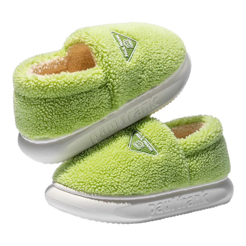 Paul Frank Cotton Slippers for Women And Men, Autumn And Winter Outdoor Wear, Heel-Wrapped Warm Indoor Thick Maternity Cotton Shoes 1002