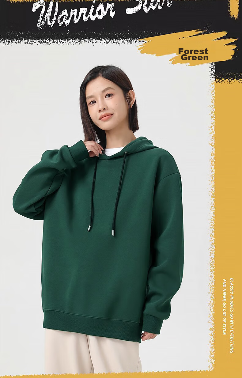 Warrior Sweatshirt for Men, Spring And Autumn New Style Cotton Sports Top, Loose Casual Heavy Hooded Jacket for Men, White, Size M 17
