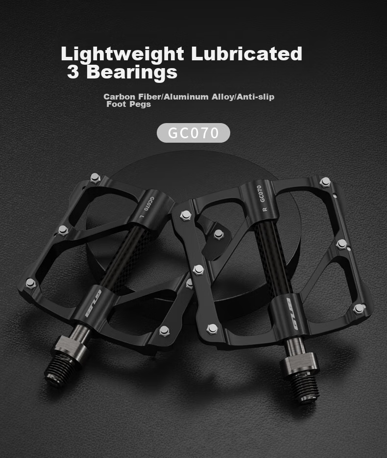 GUB Pedals, Three-Piece Aluminum Alloy Foot Pedals, Carbon Fiber Bearings, Non-Slip GC070 2