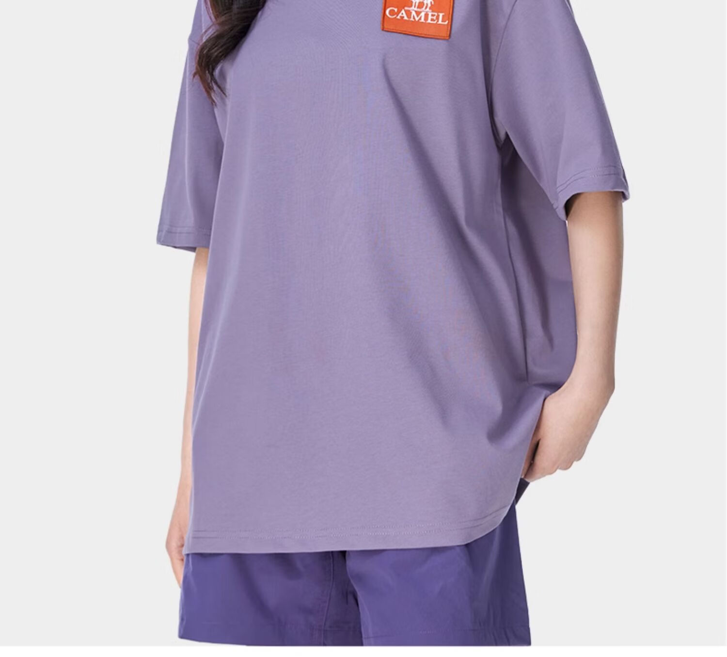 CAMEL Outdoor Short-Sleeve Round Neck T-Shirt, Summer Waterproof And Oil-Resistant, Unisex Style, Loose-Fitting Top for Men And Women, 1138 L 20