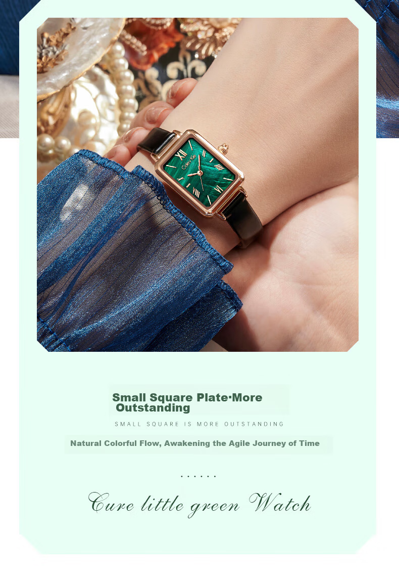 Colevkie Little Green Watch Women's Watch 2026 New Luxury Niche Brand Elegant Birthday Gift for Women 8