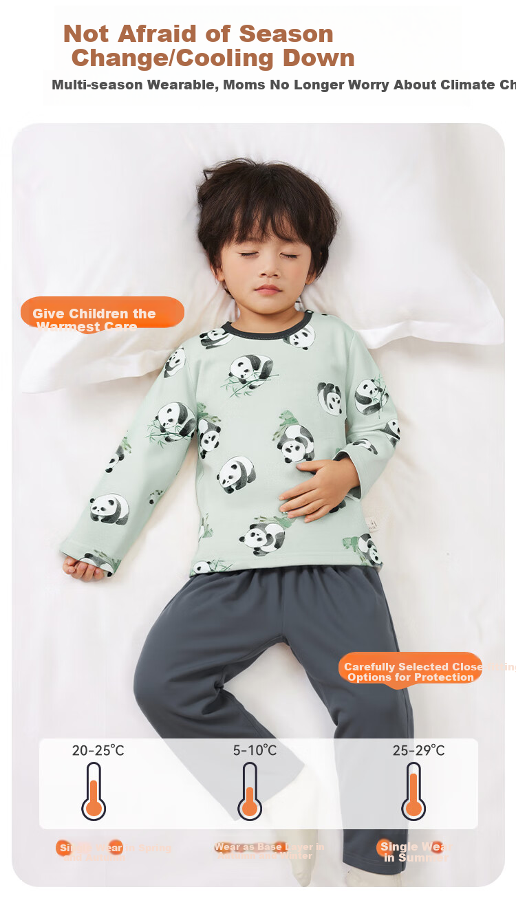 YUZHAOLIN Children's Pajamas Spring Boys' Home Wear Set Pure Cotton Air Conditioning Clothes Children's Clothing Full Print Zoo 7