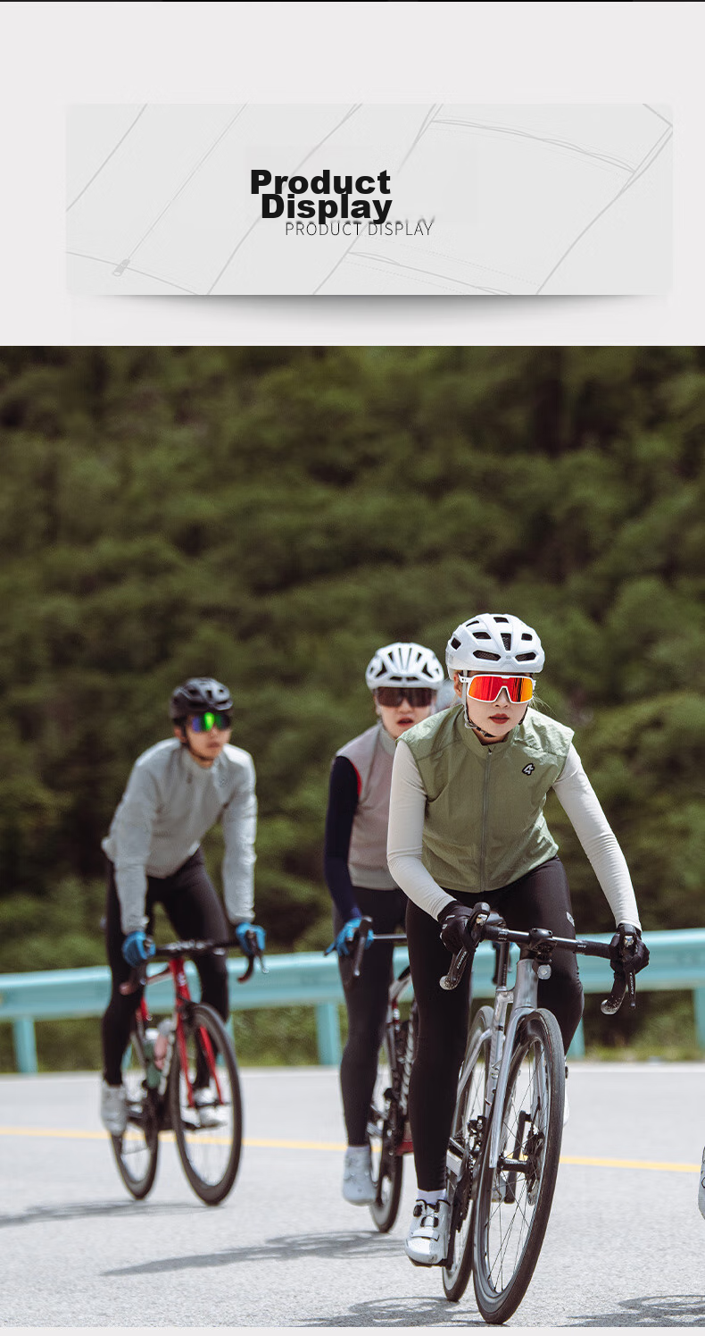 LAMEDA Windproof Cycling Vest with Storage, Road Bike Gear, Quick-Dry Cycling Jersey for Men And Women, Casual Color, Size L 12