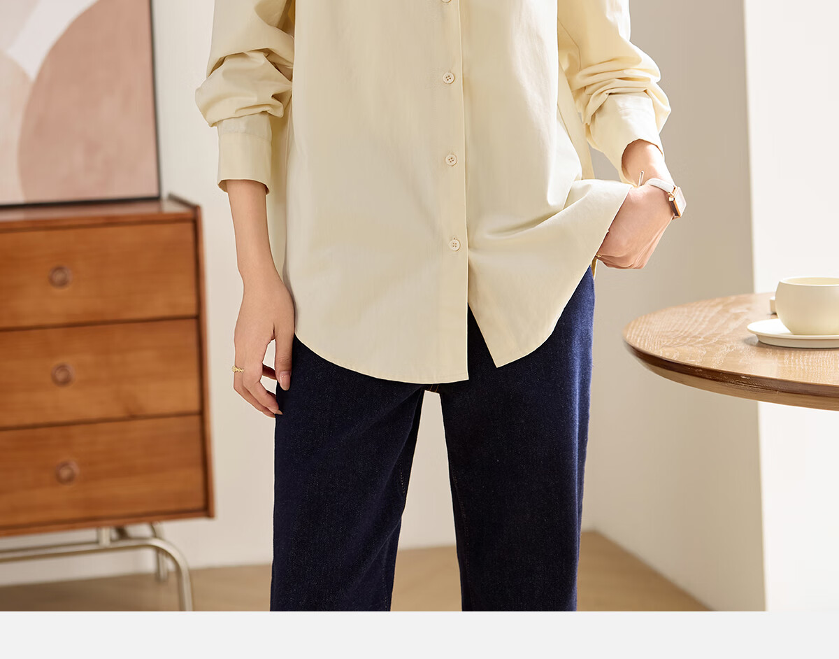 PinCai Women's Long Sleeve Shirt Autumn Winter Thickened Office Wear Versatile Blouse P144C6003 6