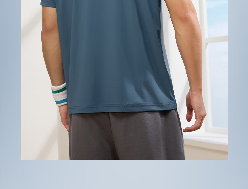 361° Men's Short Sleeve T-Shirt Spring Summer Polo Shirt Sportswear Fitness Loose Ice Silk Sun Protection 652524103D-6 55