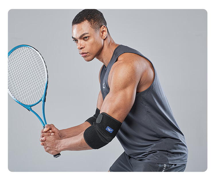 MIZUNO Open Compression Elbow Support Tennis Elbow Brace Unisex Sports Fitness Badminton Basketball Arm Sleeve 2527 Black 17