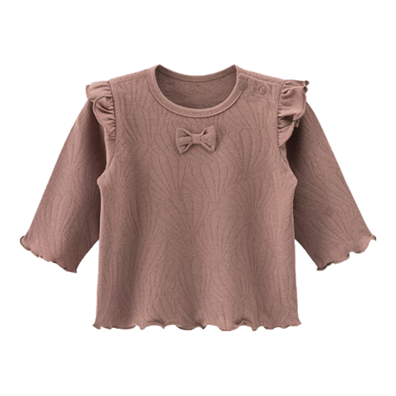 Guaiqixiong Baby Girl Pure Cotton Long-Sleeve T-Shirt Top, Spring And Autumn Infant Pajamas, Cute Spring Outfit, Home Base Layer