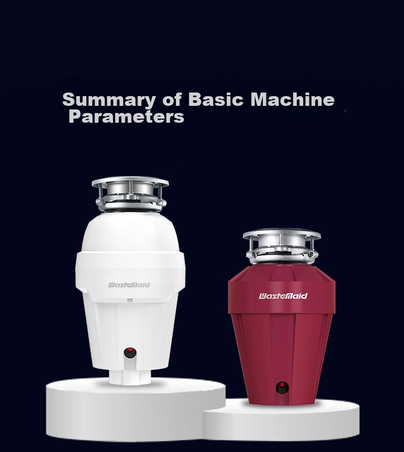 Wastemaid American Kitchen Waste Disposal, 750W Water And Electricity Dual Control, 1400ml Silver Ion Intelligent 5-Level Grinding, W750 13