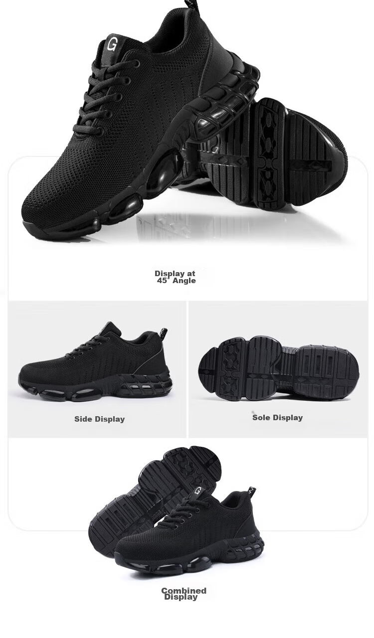 Jingtu Safety Shoes for Men with Steel Toe Cap, Puncture-Resistant, Wear-Resistant, Durable Construction Site Work Boots 3033 Size 42 19