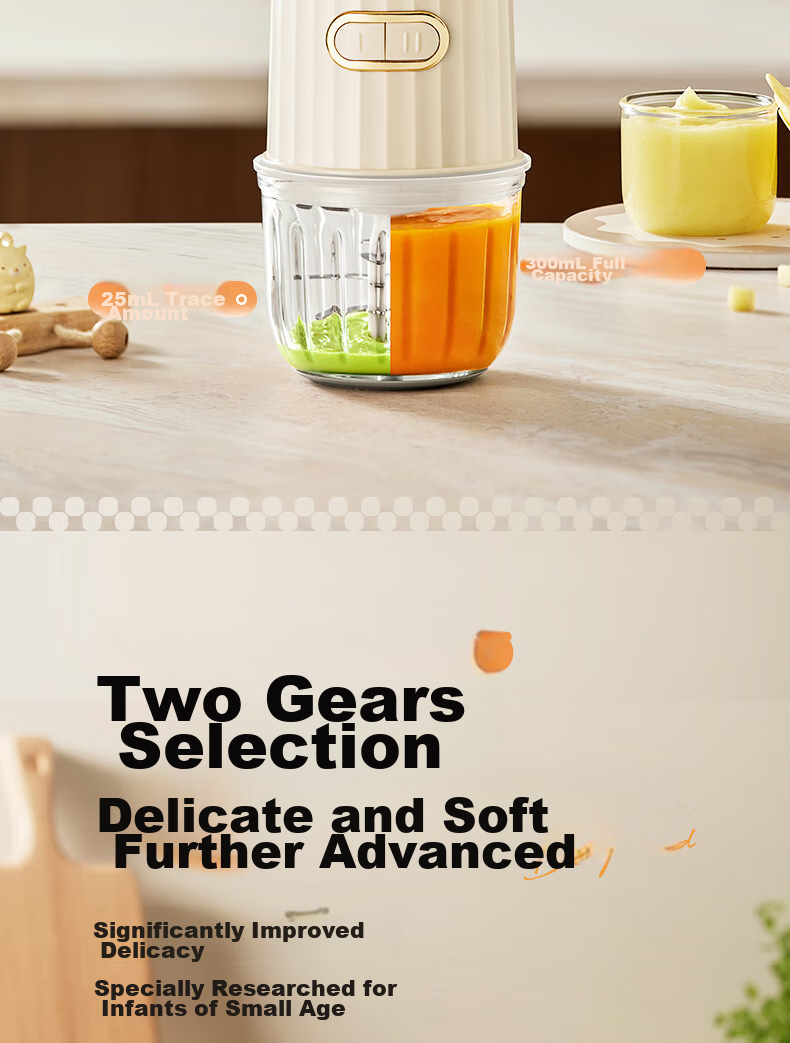 Bear Baby Food Processor, Multifunctional Small Mini Grinder And Blender, Garlic Masher, 8 Blades Single Cup Single Blade 13