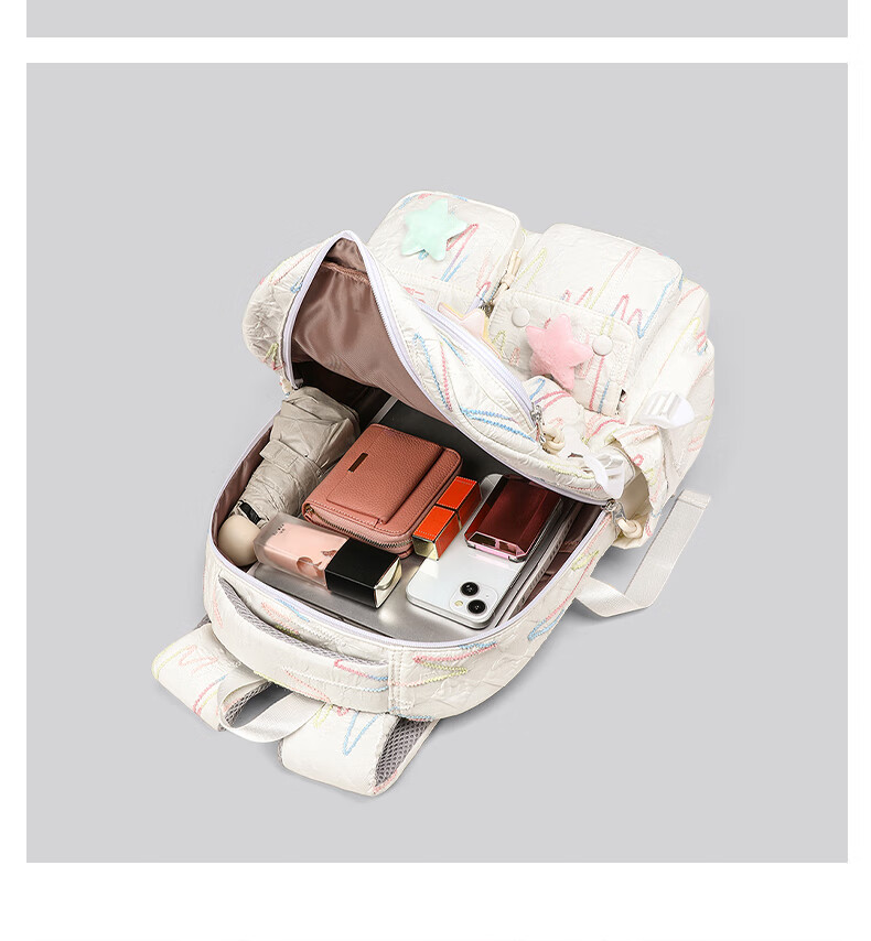YUYULA Backpack for Women, Suitable for Commuting, Primary School, Middle School, High School And College Students, Large Capacity, Lightweight Travel Backpack, Birthday Gift 12