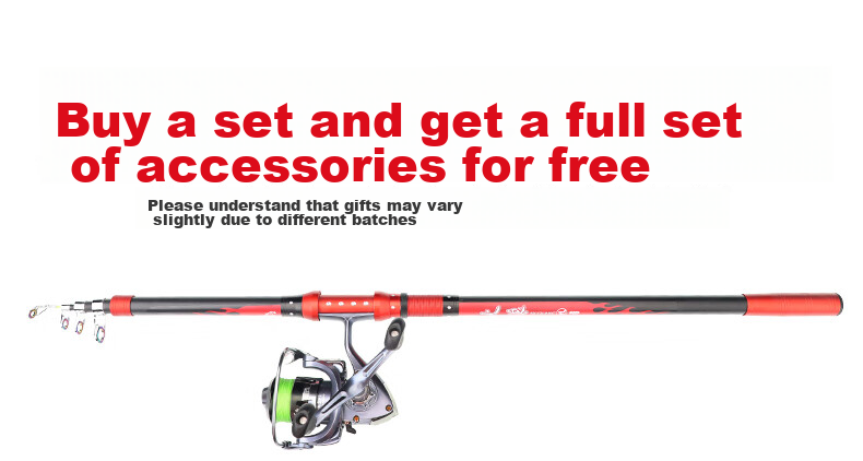 Taigek Fishing Rod Set, Huolong 2.7 Meters Carbon Fiber Long-Casting Sea Rod, Fishing Tackle Supplies, Complete Set of Fishing Rods 2