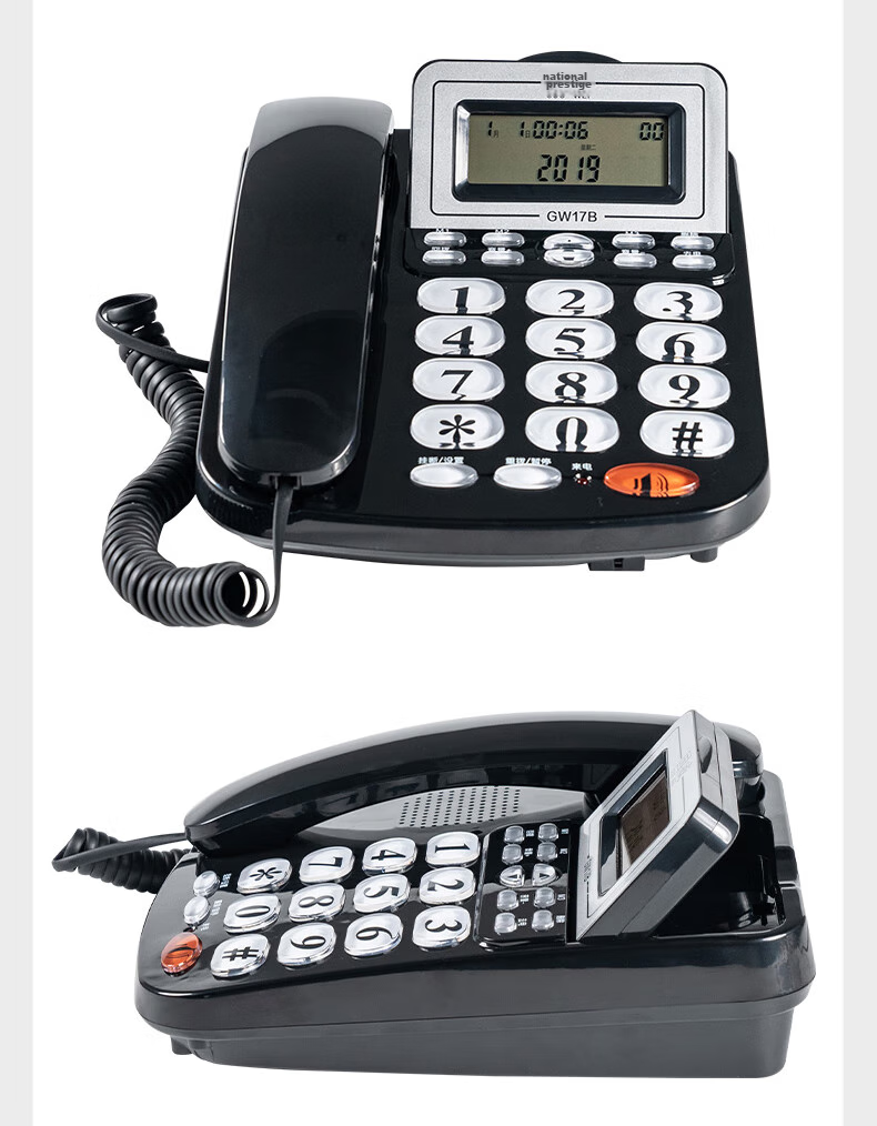 Guowei Landline Telephone, Fixed-Line Phone for Business Office And Home Use, Battery-Free Dual Interface with Caller ID, Internal Intercom, Ringtone Volume Adjustment GW17B (White) 16