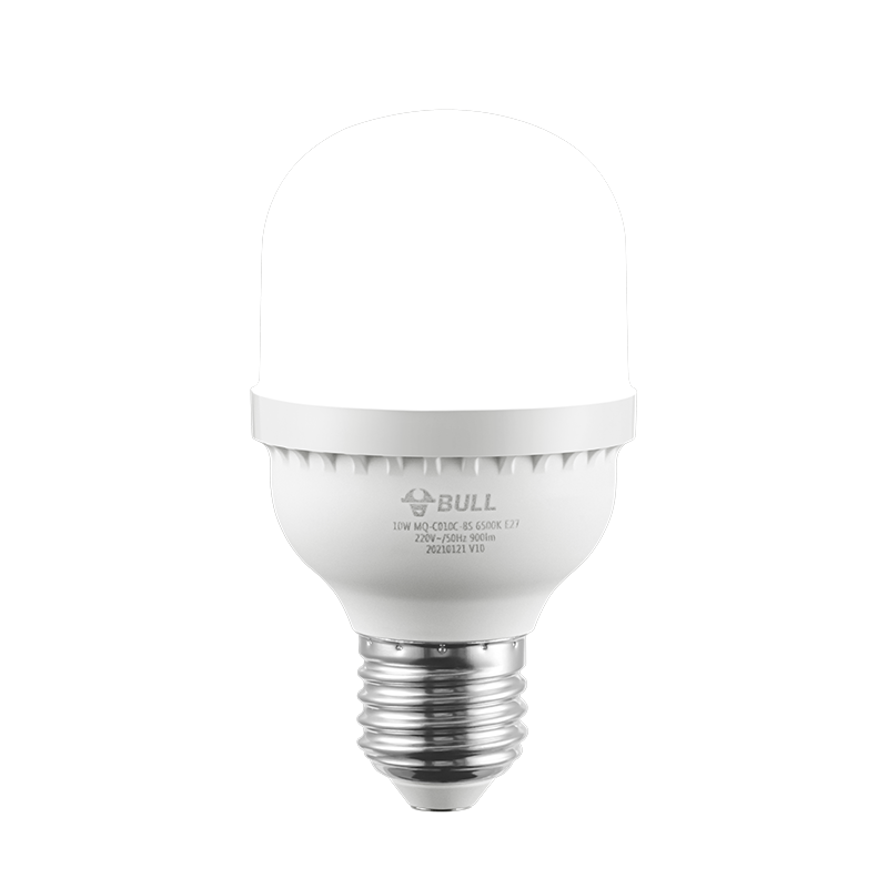 BULL LED Bulb High Brightness Bulb Pillar Lamp 10W White Light 6500K E27 Screw Base for Factory Workshop Supermarket Canteen