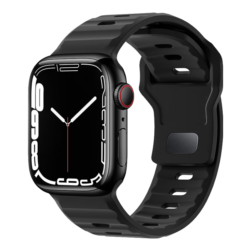 BHO Compatible Apple Watch S12 Band, Apple Watch S11/Ultra4 Stepped Silicone Strap, IWatch S10/9/8/7/SE3/Ultra2 Sports Strap