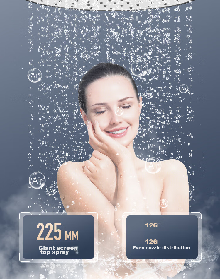 MEJUE Shower Set, High-Pressure Shower Head, Hot And Cold Brass Faucet with Mixing Valve, Bright Silver Z-5119 5