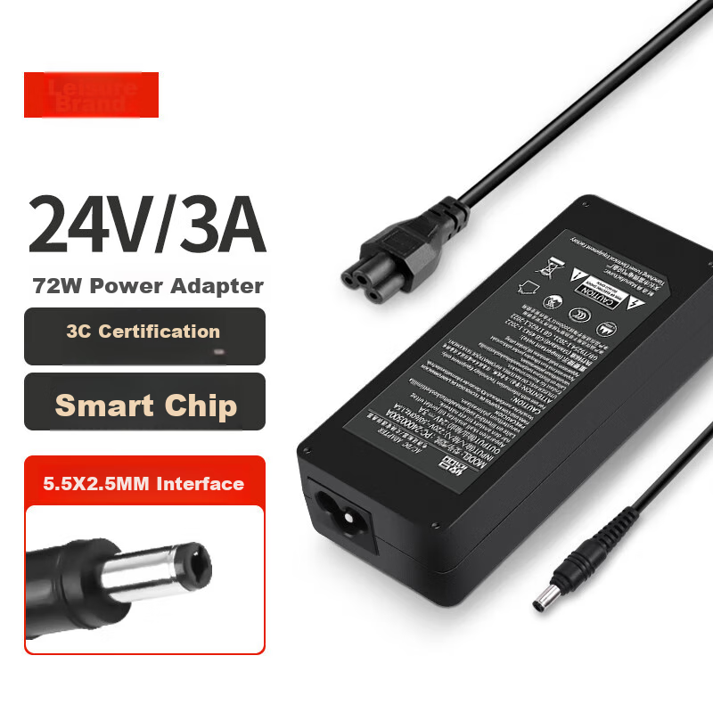 Youpin 24V3A Power Adapter, Compatible with Midea, Qingyuan, Haier, Xiaomi, Smith Water Purifier, Water Dispenser, Printer, Massage Device, Charger, Universal 2.5A/2A
