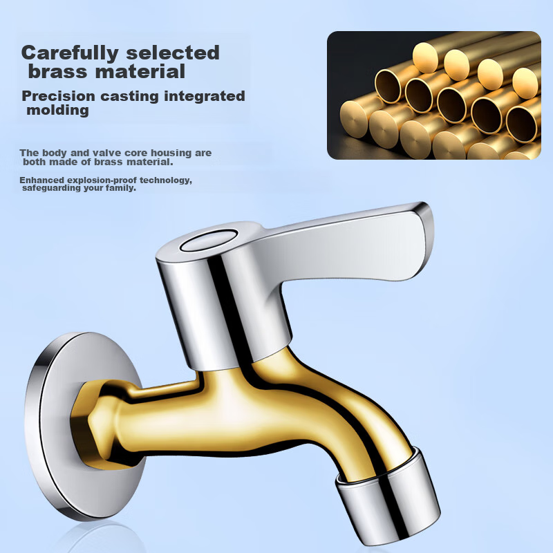 CVBAB Mop Sink Faucet, Single Cold Quick-Open Tap, Extended Faucet for Mop Sink CV3512
