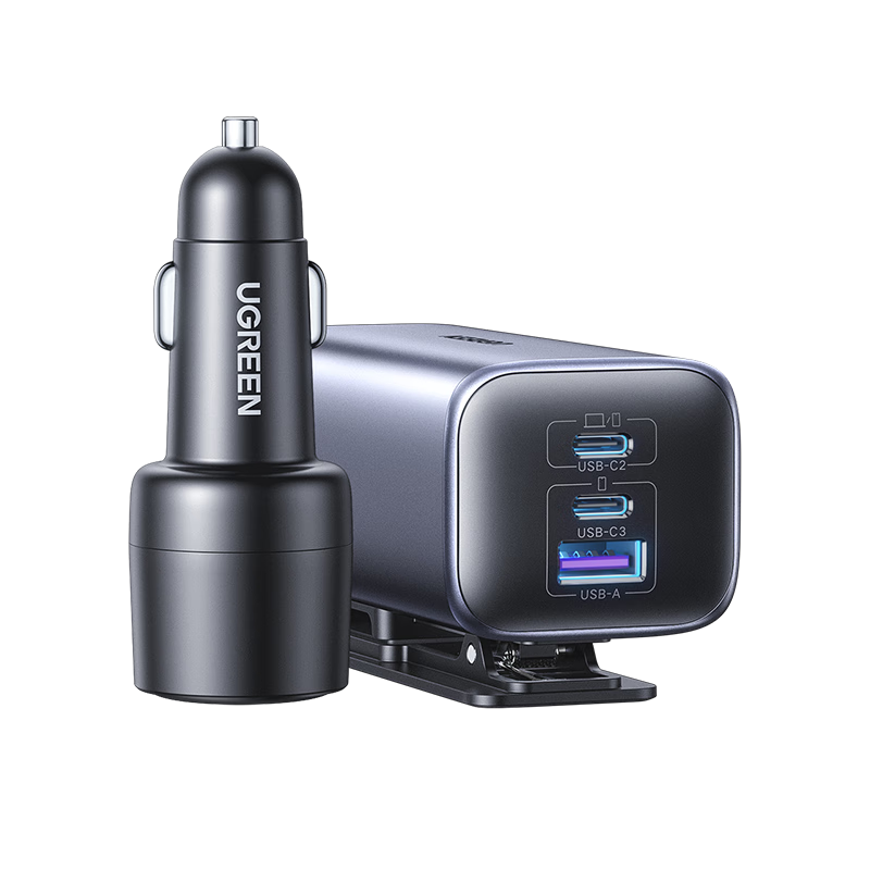 UGREEN [Gallium Nitride] Car Charger, Super Fast Charging Cigarette Lighter Adapter, 150W Compatible with AVS/UFCS/PPS100W, Suitable for Apple 18 Pro Max, Huawei, Xiaomi