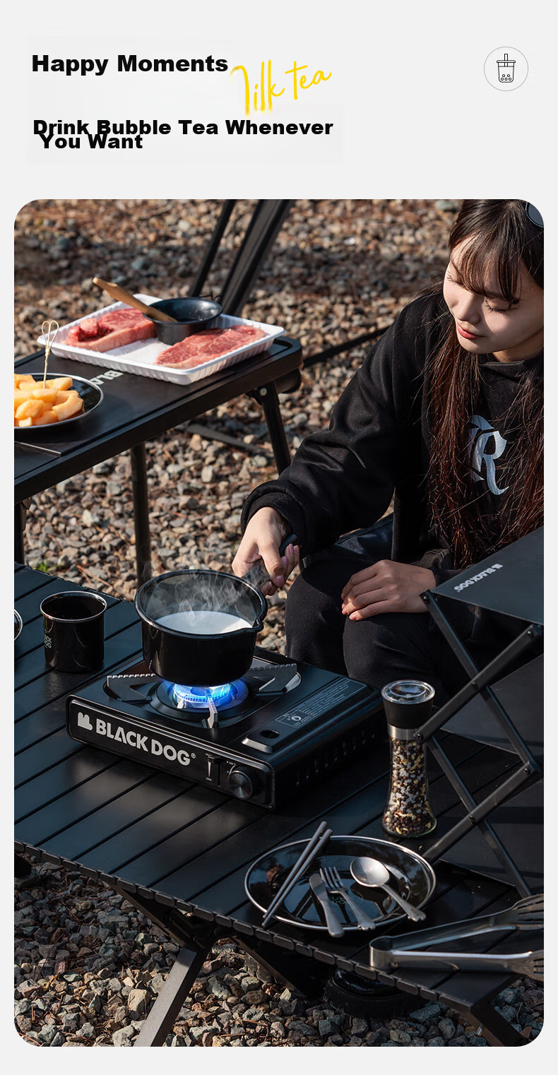 Black Dog Seven-Star High Flame Explosion-Proof Seven-Core Seven-Burner Gas Stove with Storage Box 5