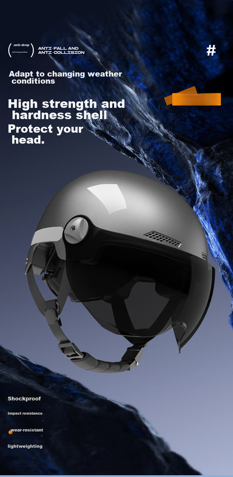 Phoenix New National Standard 3C Certified Electric Vehicle Helmet Four-Season Universal Electric Scooter Motorcycle Safety Helmet Half Helmet Matte Short Transparent Black 3
